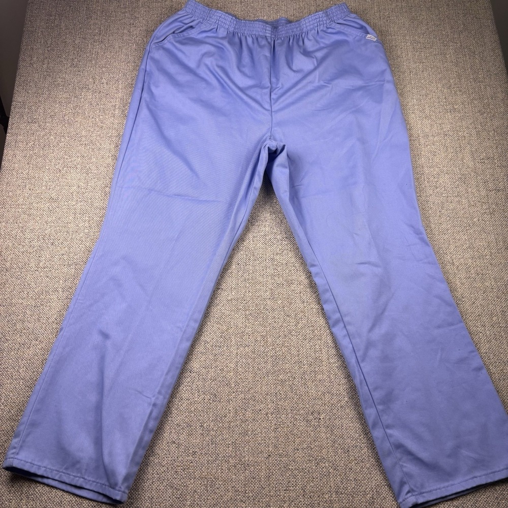 Chic Flex Women's Scrub Pants Ceil Blue Elastic Waist Nursing Uniform 24W